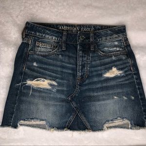 AEO button front Jean skirt
